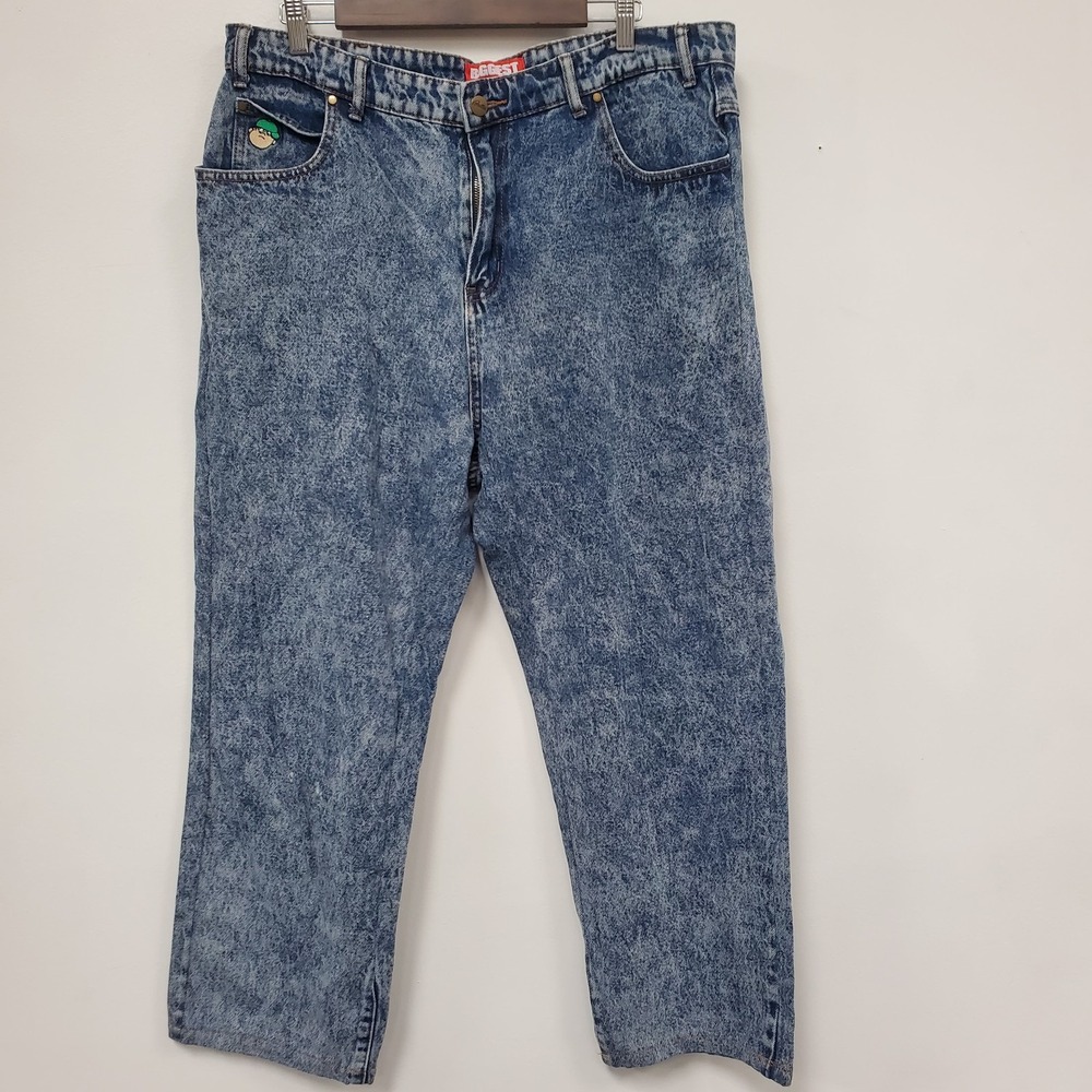 Butter Mens Baggiest Ultra Baggy Fit Stone Wash Jeans Size 36 Blue Streetwear